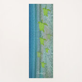 Tapis De Yoga Belle nage tortues de mer et calligraphie (Devant)