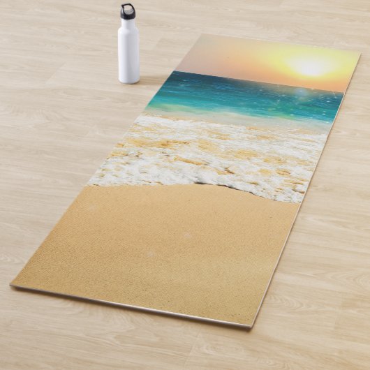 Tapis De Yoga Belle plage d'été coucher de soleil (En situation)