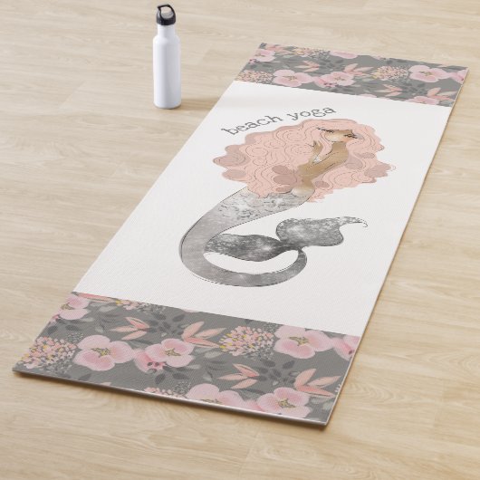 Tapis De Yoga Belle Sirène Plage Florale Yoga (En situation)