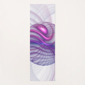 Tapis De Yoga Belle Swing Moderne Art Fractal Abstrait Rose (Devant)