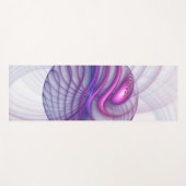 Tapis De Yoga Belle Swing Moderne Art Fractal Abstrait Rose (Devant (Horizontal))