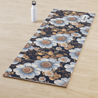 Tapis De Yoga Belles Fleurs blanches élégantes