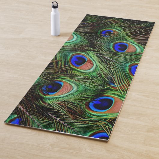 Tapis De Yoga Belles plumes de paon (En situation)