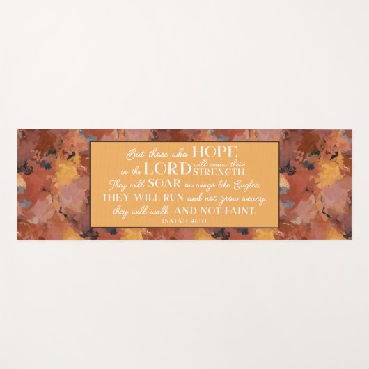 Tapis De Yoga Bible chrétienne Verse Abstrait Motif en terre cui (Devant (Horizontal))