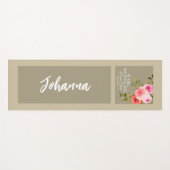 Tapis De Yoga Bible Verse Floral (Devant (Horizontal))