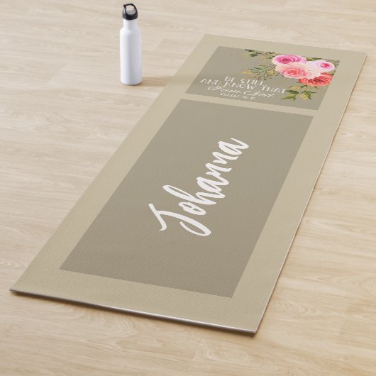 Tapis De Yoga Bible Verse Floral (En situation)