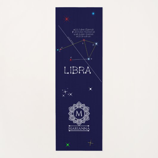 Tapis De Yoga Bibliothèque de constellation zodiaque (Devant)