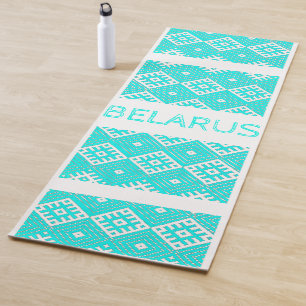 Tapis De Yoga Biélorussie Б е л р у а с Folk Motif Rouge Yoga Ma