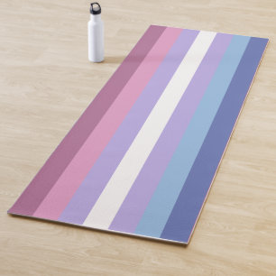 Tapis De Yoga Bigender Pride, Impression par bandes, Fierté LGBT