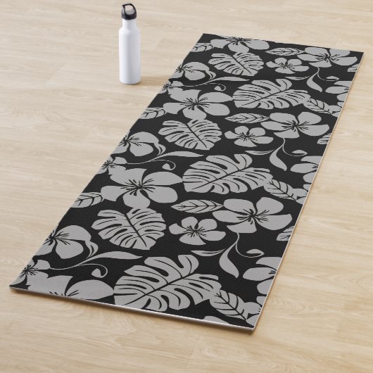 TAPIS DE YOGA BIKINI ROSE (NOIR/GRIS) (En situation)