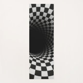 Tapis De Yoga Black and White Optical Illusion Tunnel (Devant)