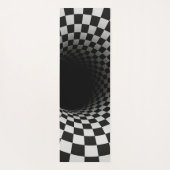 Tapis De Yoga Black and White Optical Illusion Tunnel (Dos)