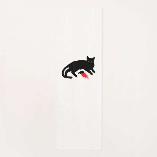 Tapis De Yoga Black Cat Killer instincts Dead Mouse Punk Goth (Devant)