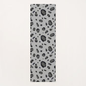 Tapis De Yoga Black Leopard Pattern On Grey (Devant)