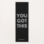 Tapis De Yoga Black Personnalisé VOUS AVEZ EU CETTE MOtivation (Devant)