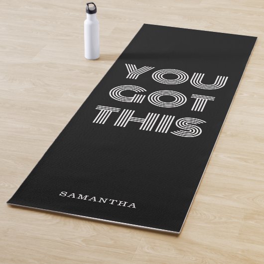 Tapis De Yoga Black Personnalisé VOUS AVEZ EU CETTE MOtivation (En situation)