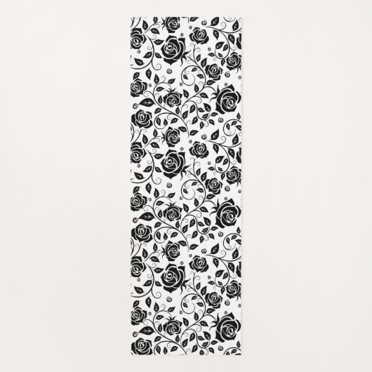 Tapis De Yoga Black Roses (Devant)