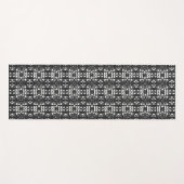 Tapis De Yoga Black & White Unique Abstract Pattern (Devant (Horizontal))