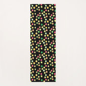Tapis De Yoga Black With Coloured Dots Yellow Pattern Yogamat (Devant)
