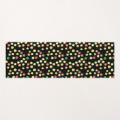 Tapis De Yoga Black With Coloured Dots Yellow Pattern Yogamat (Devant (Horizontal))