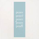 Tapis De Yoga Blanc Bleu Paix inspiration citations oiseaux (Devant)