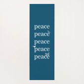 Tapis De Yoga Blanc Bleu Paix inspiration citations oiseaux (Dos)