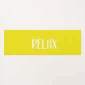 Tapis De Yoga Blanc jaune (Dos (Horizontal))