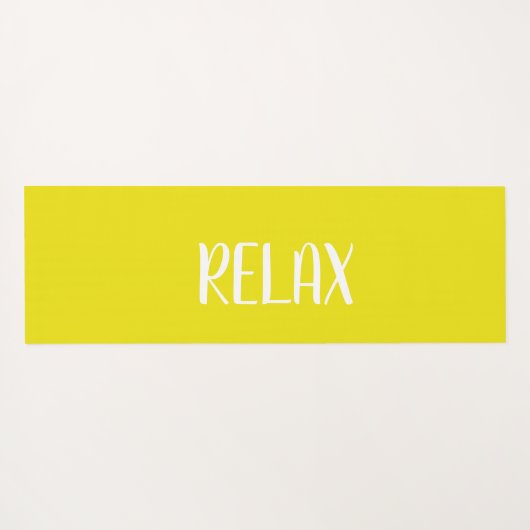 Tapis De Yoga Blanc jaune (Dos (Horizontal))