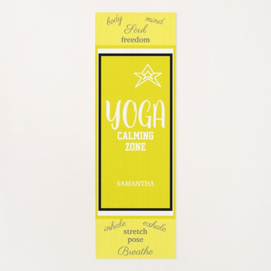 Tapis De Yoga Blanc jaune (Devant)