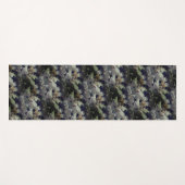 Tapis De Yoga Blanc Lacecap Hydrangea Fleurs Motif (Devant (Horizontal))