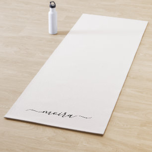 Tapis De Yoga Blanc minimaliste personnalisé