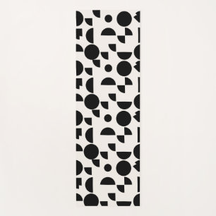 Tapis De Yoga Blanc Moderne Elégant Tribal Géométrique