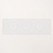 Tapis De Yoga Blanc sur blanc minimal Motif Mandala (Devant (Horizontal))