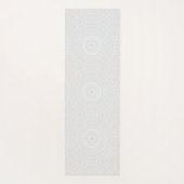 Tapis De Yoga Blanc sur blanc Motif de mandala géométrique (Dos)