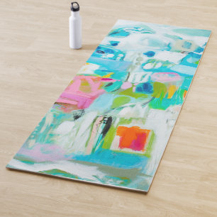 Tapis De Yoga Bleu abstrait