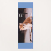 Tapis De Yoga Bleu "Chat Papa" Orange Kitten (Devant)