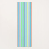 Tapis De Yoga Bleu clair bandes combo avec nom (Dos)