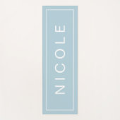 Tapis De Yoga Bleu cool avec nom en gros caractères (Devant)