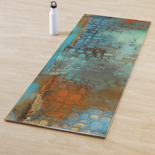 Tapis De Yoga Bleu de Deja (En situation)