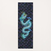 Tapis De Yoga Bleu dragon chinois (Devant)