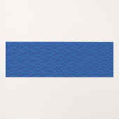 Tapis De Yoga Bleu et bleu foncé feuille tourbée (Devant (Horizontal))