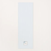 Tapis De Yoga Bleu français Fleur de Lis Script Monogramme (Devant)