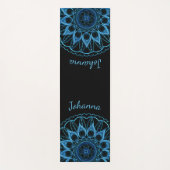 Tapis De Yoga Bleu glace Mandala Fleur Yoga Mat (Devant)