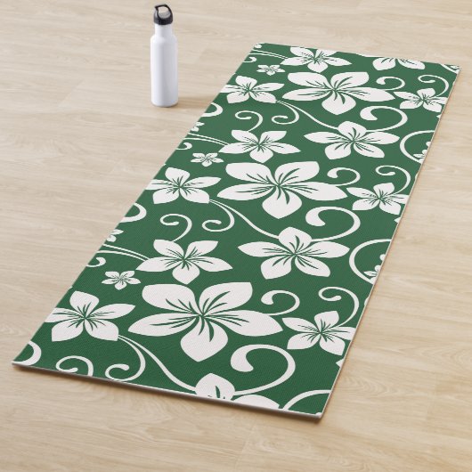 TAPIS DE YOGA BLEU HAWAII (VERT FORESTIER) (En situation)