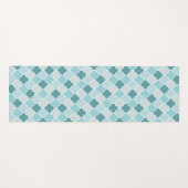 Tapis De Yoga Bleu Marocain Trellis, Lattes, Quatrefoil (Devant (Horizontal))