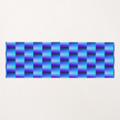 Tapis De Yoga Bleu métal Abstrait panier tissé Élégant chic (Devant (Horizontal))