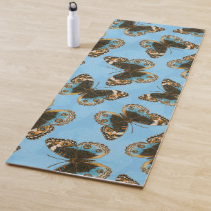 Tapis De Yoga Bleu motif papillon Pansy