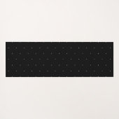 Tapis De Yoga Bleu noir blanc minuscule pois élégant motif (Dos (Horizontal))