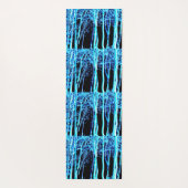 Tapis De Yoga Bleu/noir bouleau nocturne Thunder_Cove (Dos)