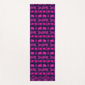 Tapis De Yoga Bleu rose Indien Elephant Tribal Motif (Devant)